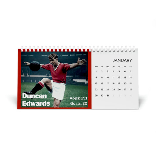 Manchester United Legends 2024 Desk Calendar