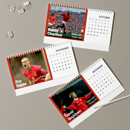 Manchester United Legends 2024 Desk Calendar