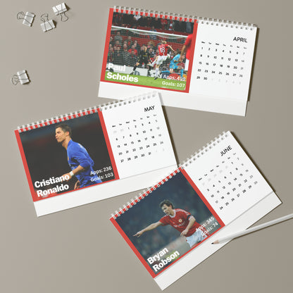 Manchester United Legends 2024 Desk Calendar