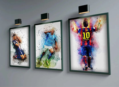 Football Heroes Watercolour Prints