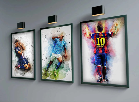 Football Heroes Watercolour Prints